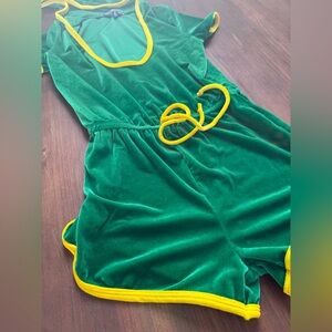 Velour hooded romper - BNWOT